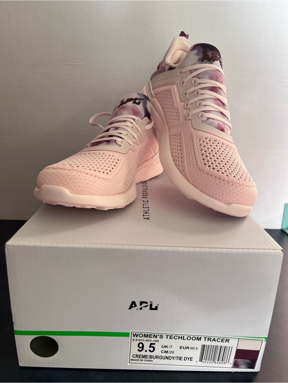 APL Women's Techloom Tracer Sneakers - Creme/Pink Tie-Dye/Burgundy